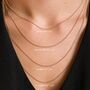 Rose Gold Skinny Curb Chain Necklace, thumbnail 1 of 3