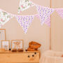 G Decor Elegant Pink And White Floral Cloth Bunting, thumbnail 2 of 7