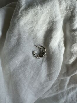 Recycled Silver Organic Hoops, 5 of 6