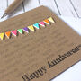 Personalised Happy Anniversary Card With Bright Bunting, thumbnail 5 of 6