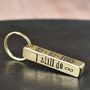 Personalised 21st Anniversary Brass Bar Keyring, thumbnail 4 of 9