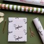 Personalised Name And Pin Stripe Christmas Paper, thumbnail 5 of 7