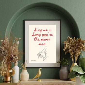 A4 Print Billy Joel, Sing Us A Song You're The Piano Man, 2 of 6