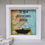 Personalised Coastal Map Paper Boat Picture Frame, thumbnail 1 of 12