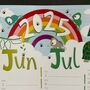 Large 2025 Rainbow Wall Planner Pet Calendar, thumbnail 6 of 9