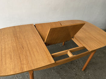 Mid Century Extending Dining Table By Schreiber, 4 of 12