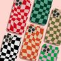Wavy Checked Phone Case Durable iPhone Samsung Mobile Cover, thumbnail 1 of 11