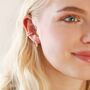 Rope Oval Huggie Hoop Earrings, thumbnail 10 of 12