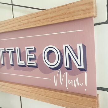 Personalised 'Pop The Kettle On' Kitchen Sign, 4 of 8