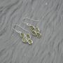 Peridot Sterling Silver Drop Earrings August Birthstone, thumbnail 2 of 9