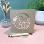 Personalised 60th Floral Birthday Papercut Card, thumbnail 2 of 11