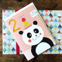 Gold Foiled Panda 2nd Birthday Card, thumbnail 1 of 5