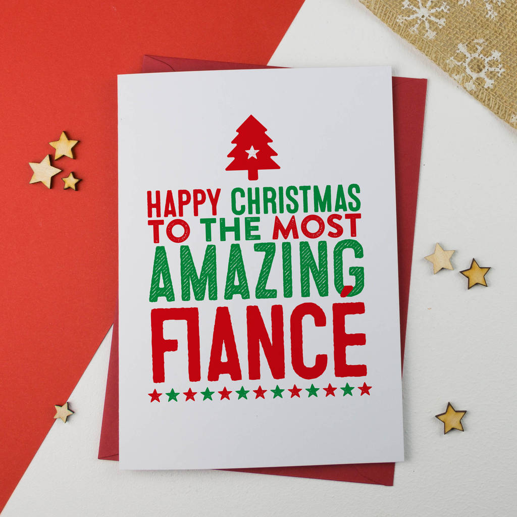 Amazing Fiance, Fiancee Christmas Card, 1 of 2