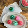 Personalised Gift Box Five Watermelon Macaron Candles With Greeting Card, thumbnail 3 of 4