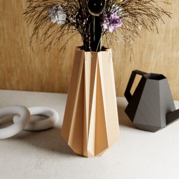 Large Midnight Black 'Timber' Vase For Dried Flowers, 12 of 12