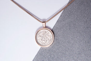 1966 60th Birthday Sixpence Coin Pendant Gift, 3 of 4