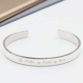 Personalised Heavy Sterling Silver Message Bracelet, 2 of 6