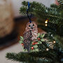 Wooden Owl Christmas Tree Decoration, thumbnail 1 of 2