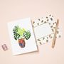 Monstera In Red Plant Pot Mother's Day Card, thumbnail 1 of 3
