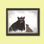 Mother Bear And Cub Art Print, thumbnail 1 of 2