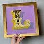 Gold Typography Wall Art 'Circus Letter L', thumbnail 1 of 8