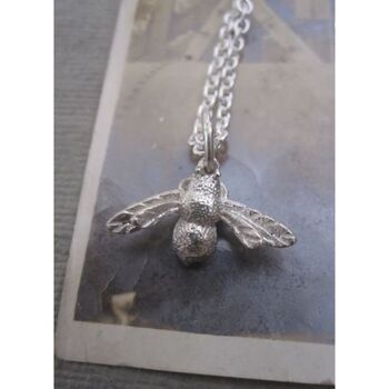 925 Silver Bee Necklace, 3 of 4