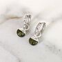 The Orb Peridot August Birthstone Earrings, Silver, thumbnail 1 of 4