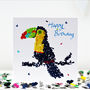 Toucan Birthday Butterflies Wildlife Card, thumbnail 1 of 9
