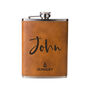 Personalised Faux Leather Hip Flask, thumbnail 3 of 8