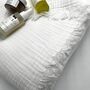 Izmir Flannel Luxury Blanket Mediterranean White, thumbnail 4 of 12