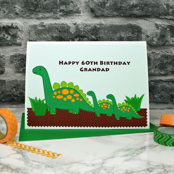 'Dinosaurs' Personalised Birthday Card From Children, 2 of 8