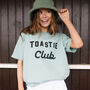 Toastie Club Women’s Slogan T Shirt, thumbnail 1 of 3