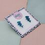Hammerhead Shark Glitter Resin Studs, thumbnail 2 of 4
