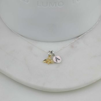 Personalised Miniature Gold Plated Bee Necklace, 3 of 5