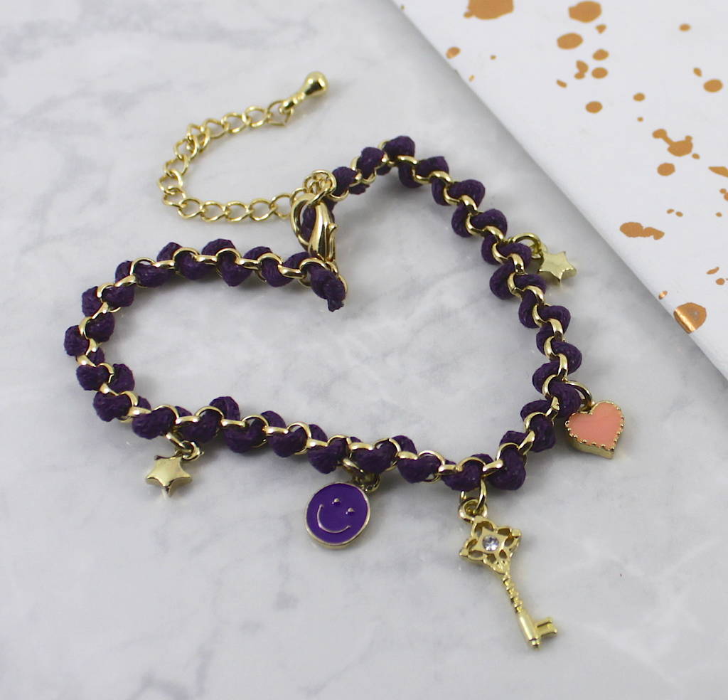 purple-lucky-charm-friendship-bracelet-by-lucy-loves-neko