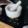 Marble Pestle And Mortar Set With Gold Base, thumbnail 1 of 5