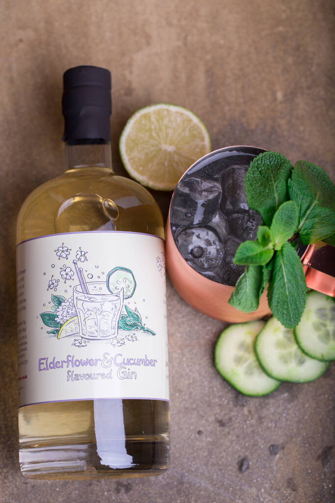 Elderflower And Cucumber Flavoured Gin By The Little Red Berry Co