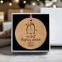 Penguin First Christmas Married Decoration In Gift Box, thumbnail 1 of 5