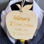 Personalised First School Uniform Hanger Tag Photo Prop, thumbnail 4 of 6