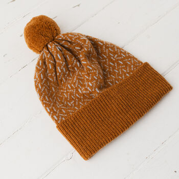 Lambswool Knitted Scatter Pom Pom Hat, 11 of 12
