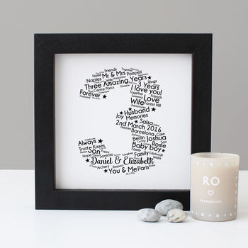 Personalised 3rd Wedding Anniversary Gift, 4 of 7