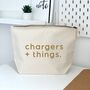 Chargers And Things Plug Cable Organiser Storage Bag, thumbnail 2 of 4