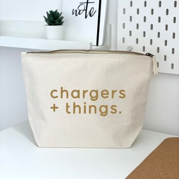 Chargers And Things Plug Cable Organiser Storage Bag, 2 of 4