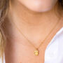 Moonstone Gold Vermeil Plated Necklace June Birthday, thumbnail 2 of 8