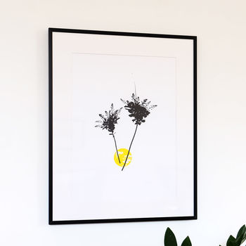Smoketree Flower Yellow Screen Print, 2 of 3
