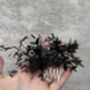 Black Flower Hair Comb Gothic Wedding, thumbnail 7 of 7