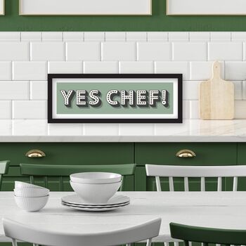 Framed Yes Chef Sign, 3 of 10