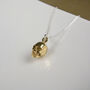 Gold Plated Skull Memento Mori Charm Necklace, thumbnail 1 of 4