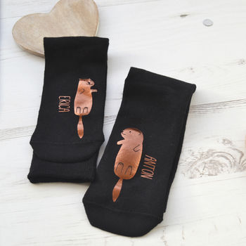 Personalised Otters Socks, 3 of 5