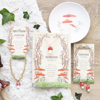 Toadstool Dangle Earrings, 2 of 4